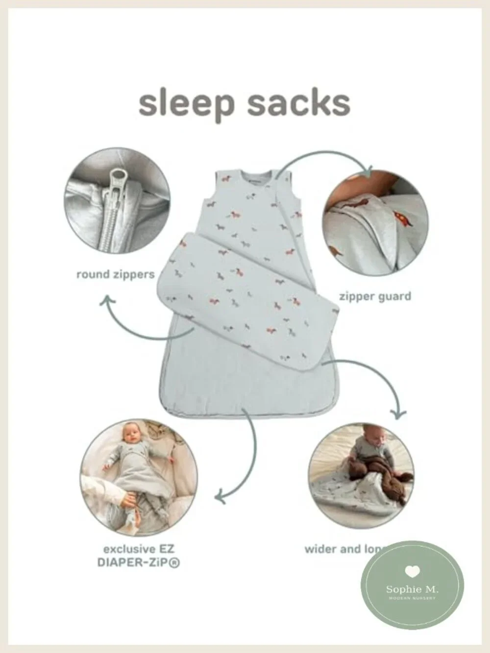Baby Wearable Blanket Sleep Sack Bamboo Rayon Sleeveless 1.0 TOG